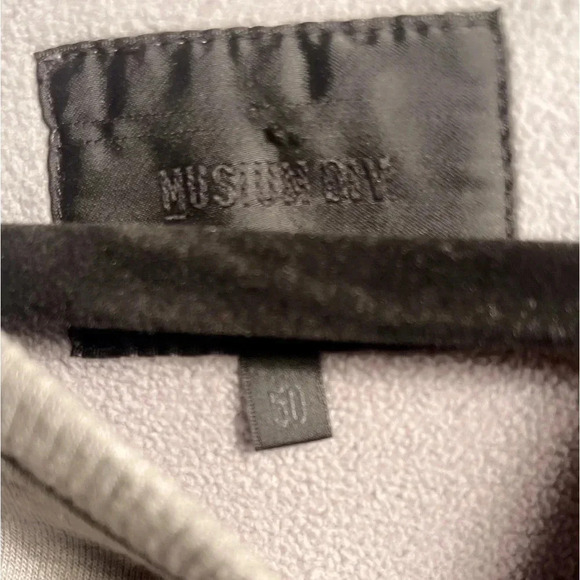 Musium Div grey crew neck casual polycotton blck shorts long sleeve sweatshirt L - Picture 2 of 4